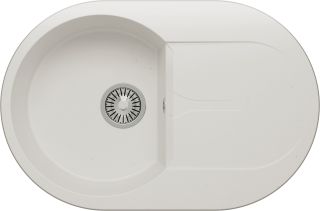 Мойка кухонная Polygran ATOL-760 белый хлопок 679030